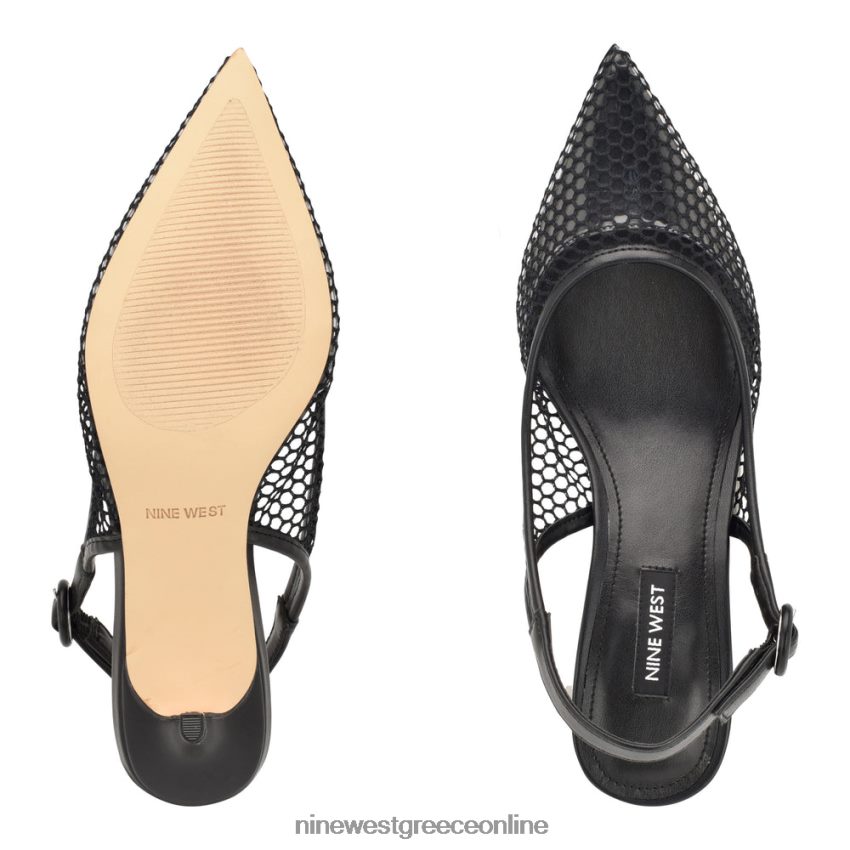 Nine West πολλές αντλίες πλέγματος slingback μαύρο/διαυγές 48BFPH1408