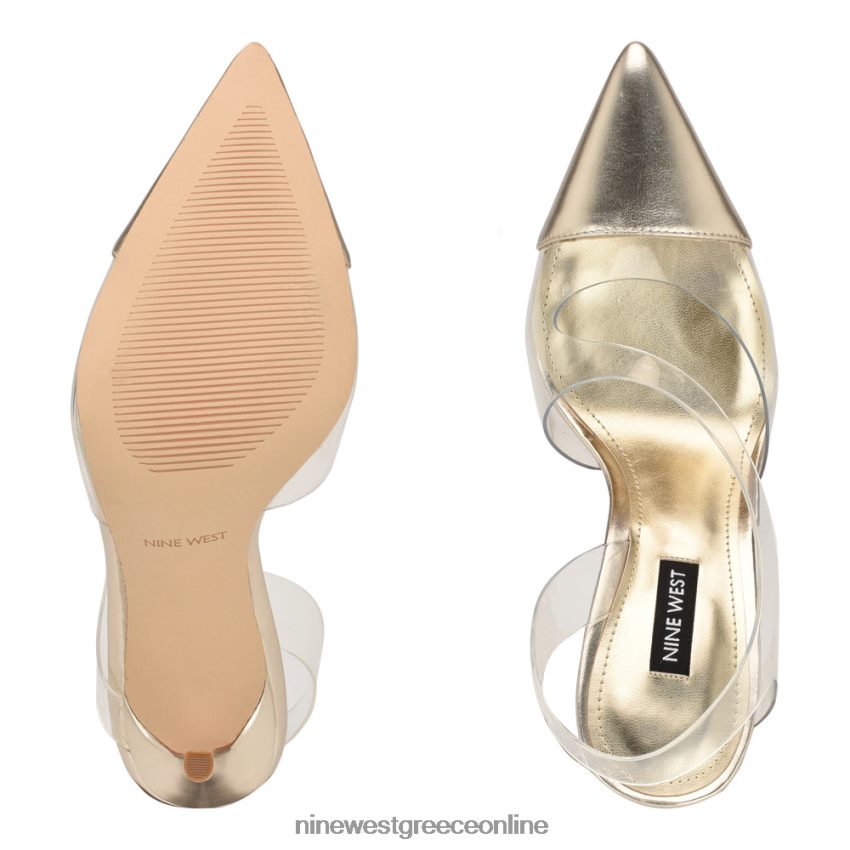 Nine West άψογες μυτερές αντλίες slingback πλατινένιος/καθαρός 48BFPH1410