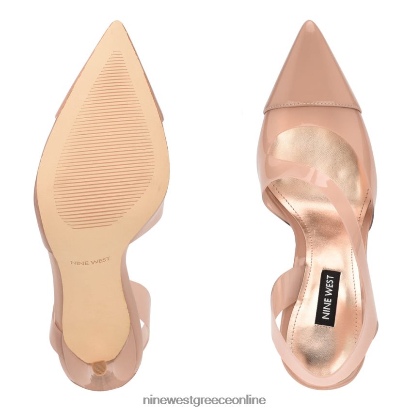 Nine West άψογες μυτερές αντλίες slingback γυμνός/καθαρός 48BFPH1411