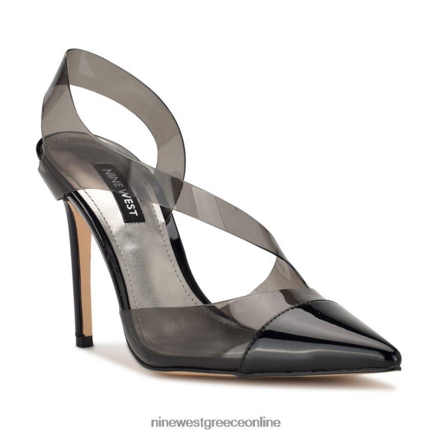 Nine West άψογες μυτερές αντλίες slingback μαύρος καπνός 48BFPH1412