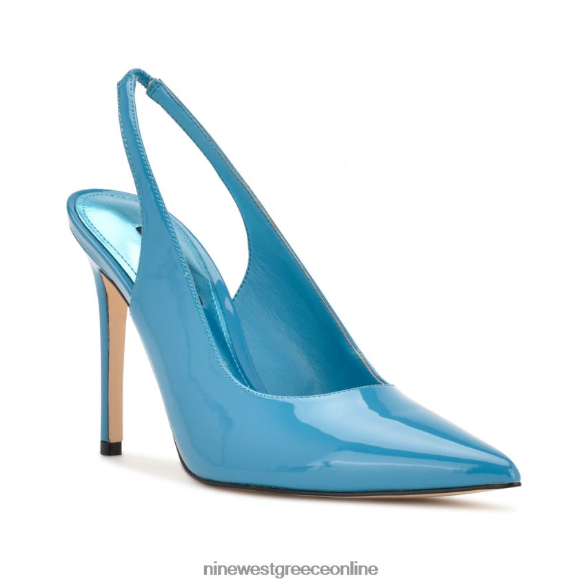 Nine West φτερά μυτερά δάχτυλα slingback αντλίες μπλε πατέντα 48BFPH1569