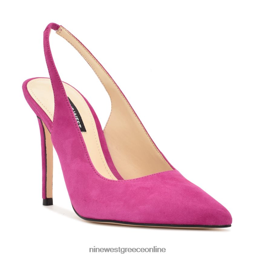 Nine West φτερά μυτερά δάχτυλα slingback αντλίες ροζ σουέτ 48BFPH924