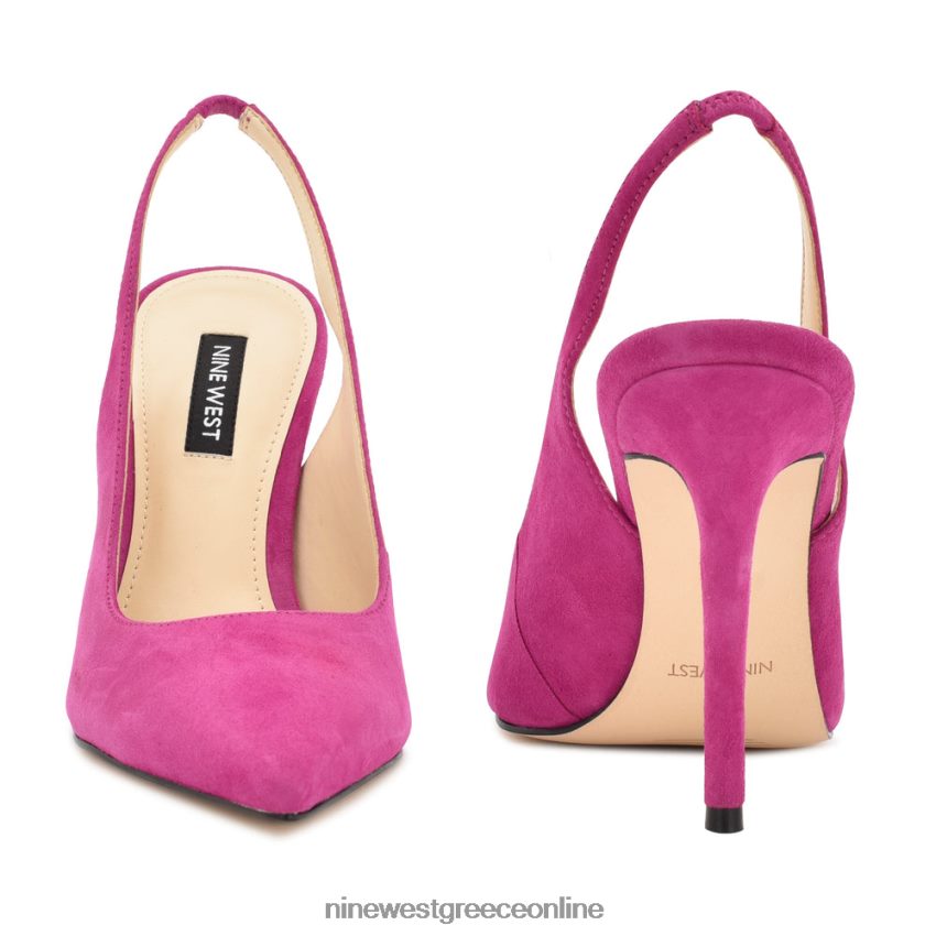 Nine West φτερά μυτερά δάχτυλα slingback αντλίες ροζ σουέτ 48BFPH924