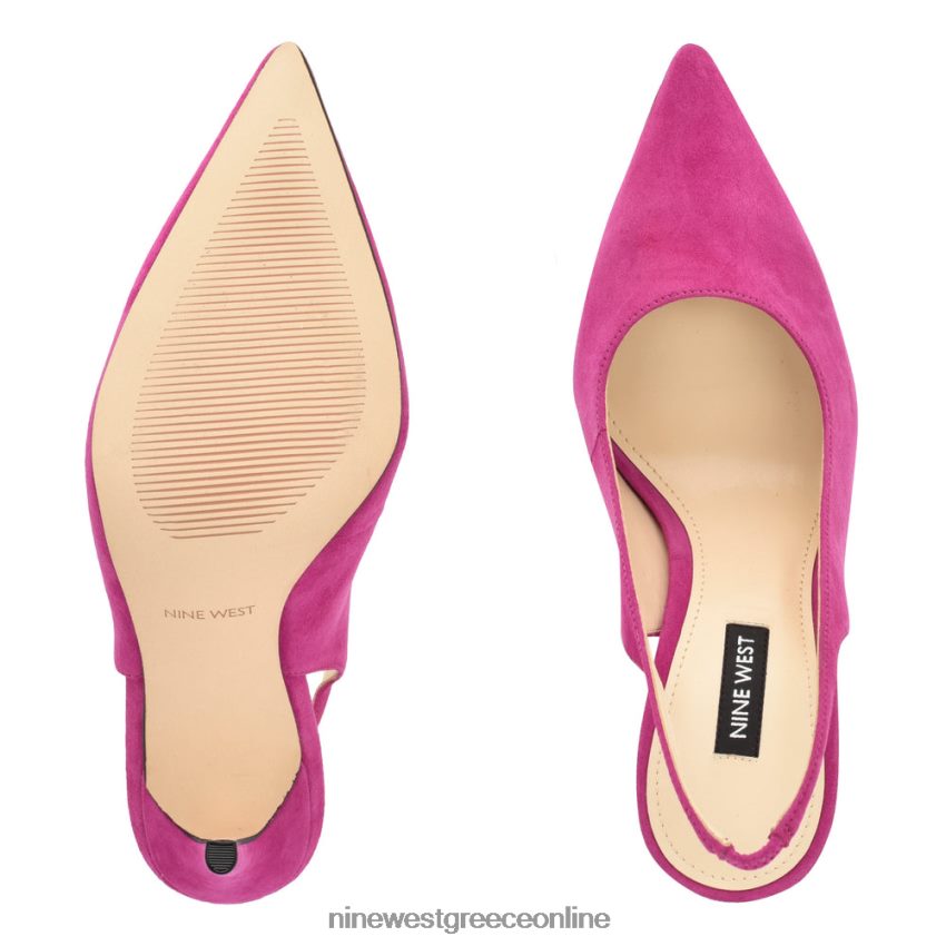 Nine West φτερά μυτερά δάχτυλα slingback αντλίες ροζ σουέτ 48BFPH924