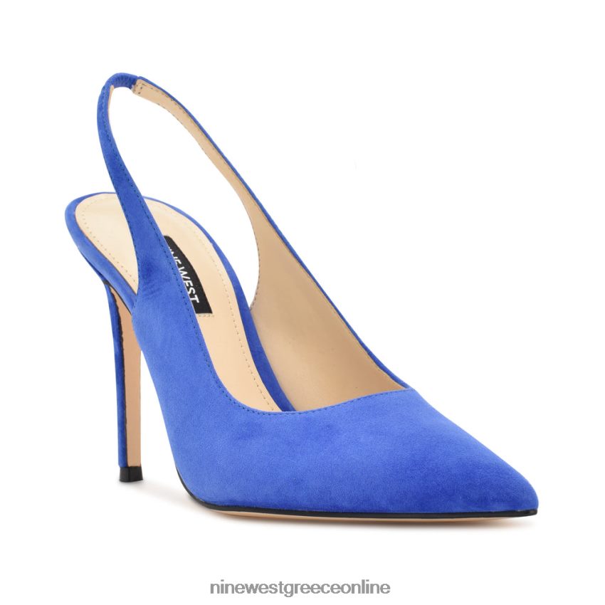 Nine West φτερά μυτερά δάχτυλα slingback αντλίες μεσαίο μπλε σουέτ 48BFPH925