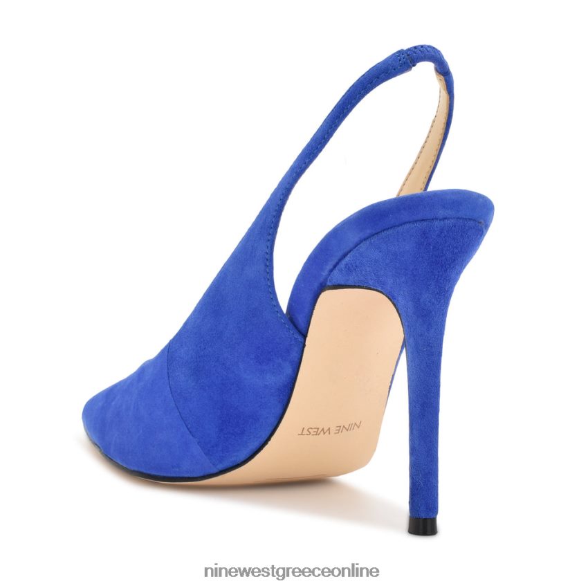 Nine West φτερά μυτερά δάχτυλα slingback αντλίες μεσαίο μπλε σουέτ 48BFPH925