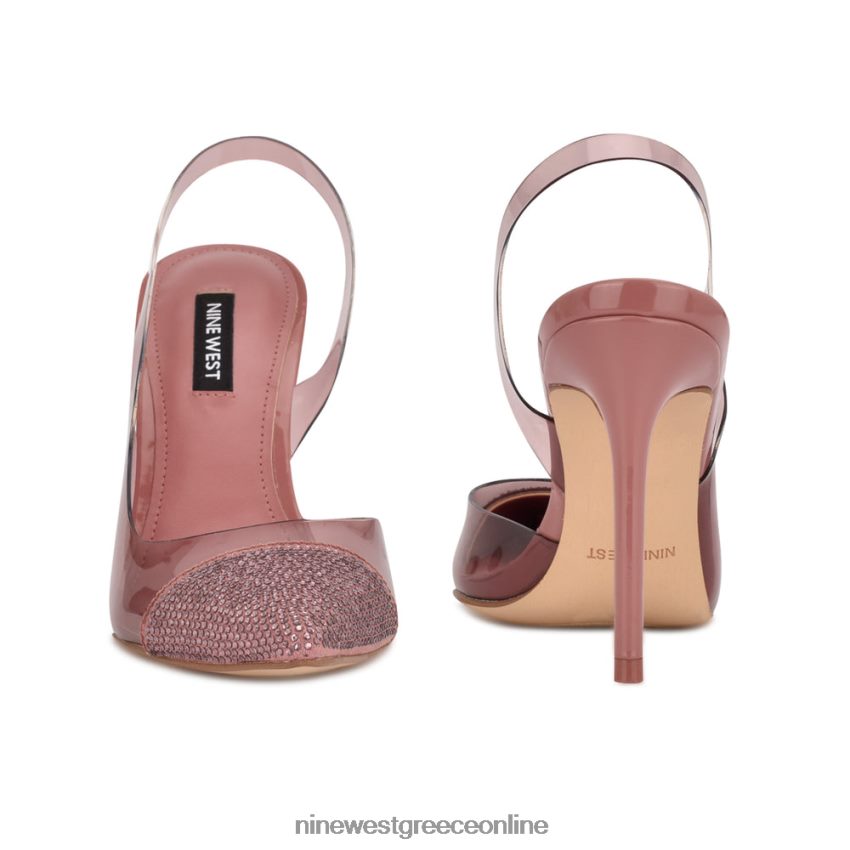 Nine West αντλίες slingback francin ροζ/διαφανές 48BFPH1108