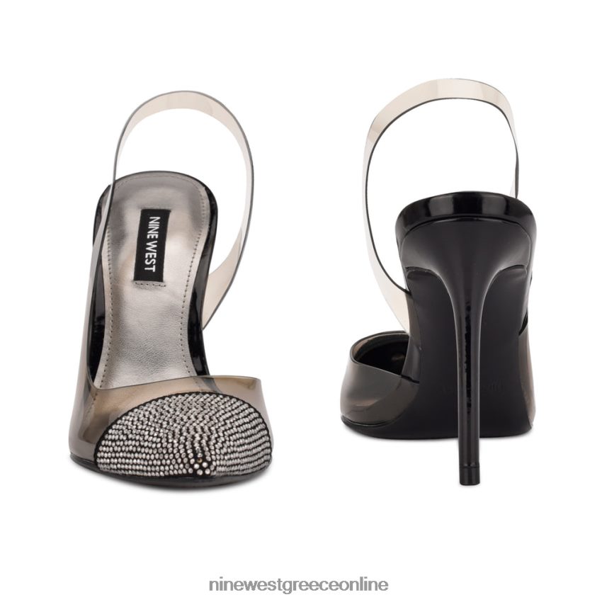 Nine West αντλίες slingback francin μαύρος καπνός 48BFPH1880