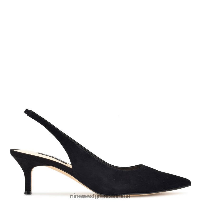 Nine West αντλίες slingback nataly μαύρο σουέτ 48BFPH1153