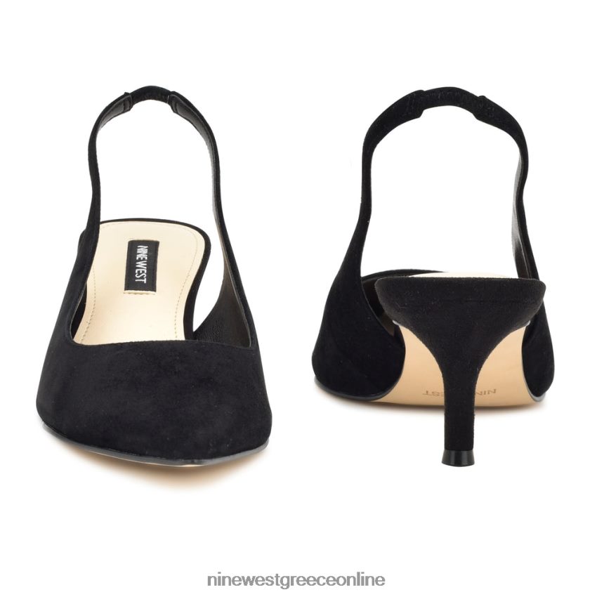 Nine West αντλίες slingback nataly μαύρο σουέτ 48BFPH1153