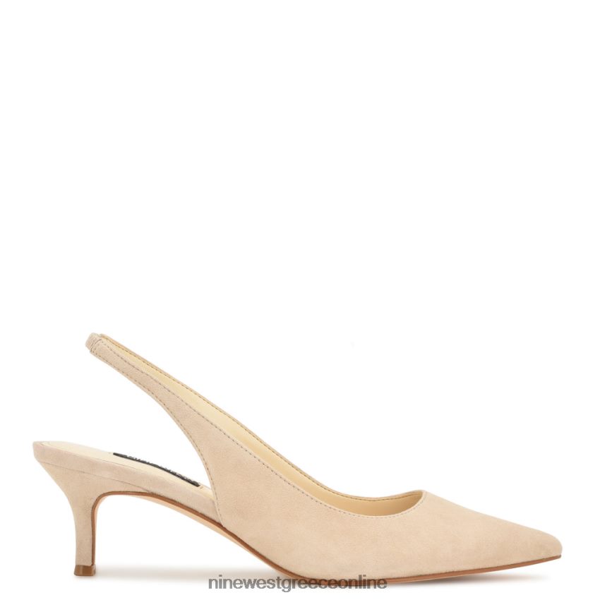 Nine West αντλίες slingback nataly μόλις γυμνό σουέτ 48BFPH1155