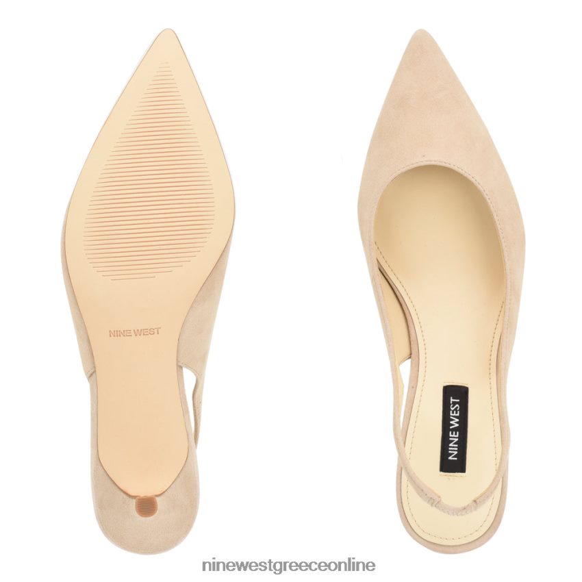 Nine West αντλίες slingback nataly μόλις γυμνό σουέτ 48BFPH1155