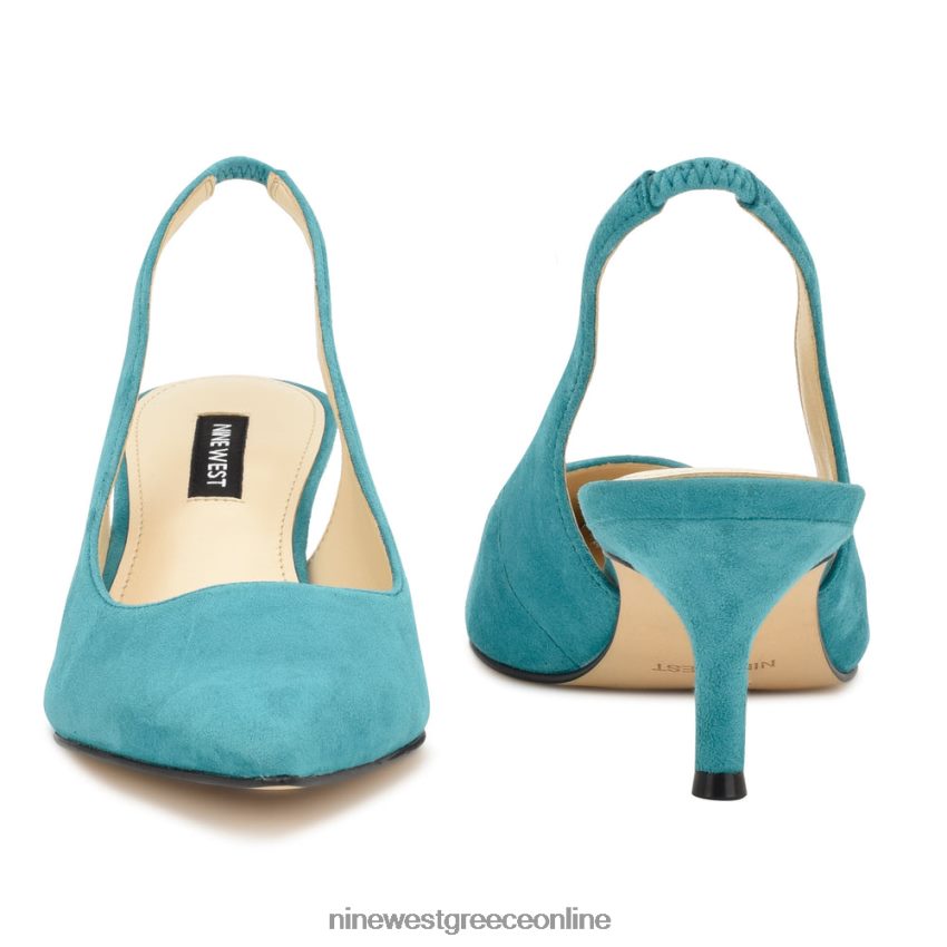 Nine West αντλίες slingback nataly τιρκουάζ σουέτ 48BFPH886