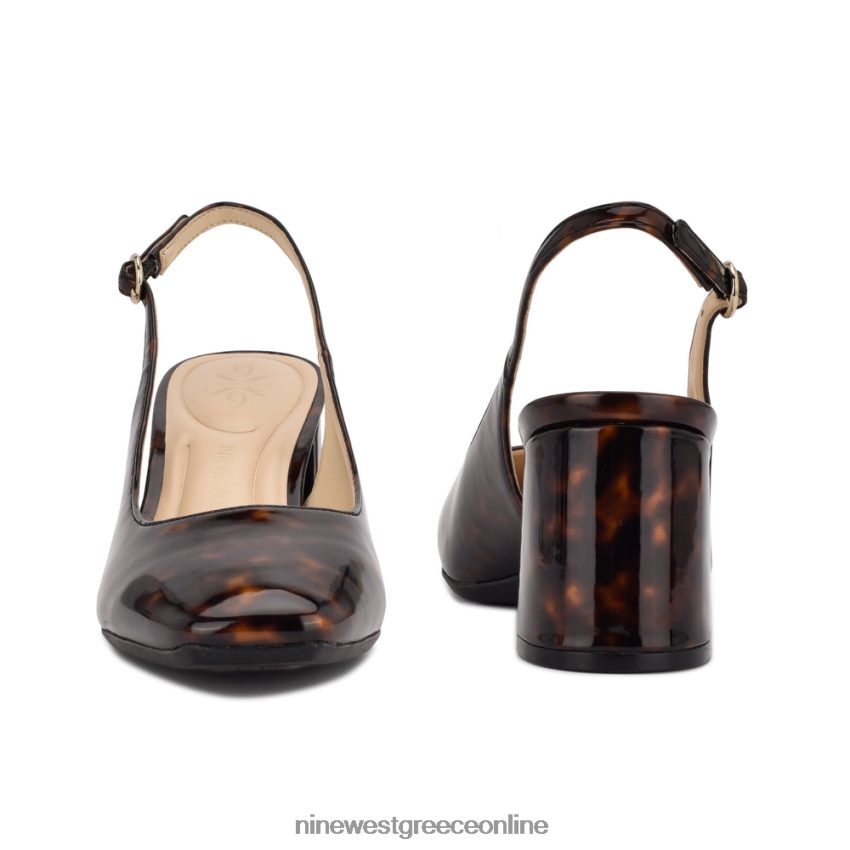 Nine West αντλίες slingback vila 9x9 καφέ χελώνα 48BFPH1102