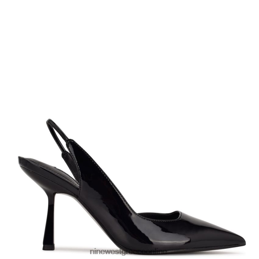 Nine West slingbacks με τακούνι mollie pointy toe μαύρος 48BFPH1122