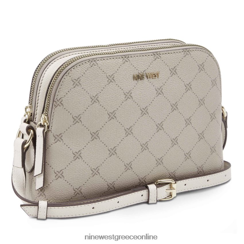 Nine West cyra a list crossbody λογότυπο/γάλα φουντουκιού 48BFPH2611