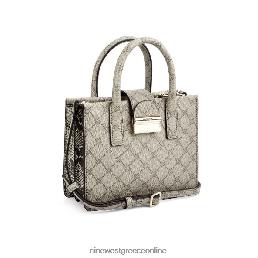 Nine West mini jet set tote kathy μπεζ λογότυπο πολυ 48BFPH2681