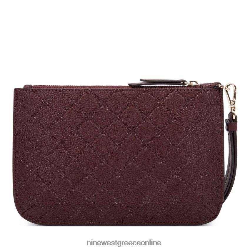 Nine West wristlet lawson λογότυπο Merlot 48BFPH2833