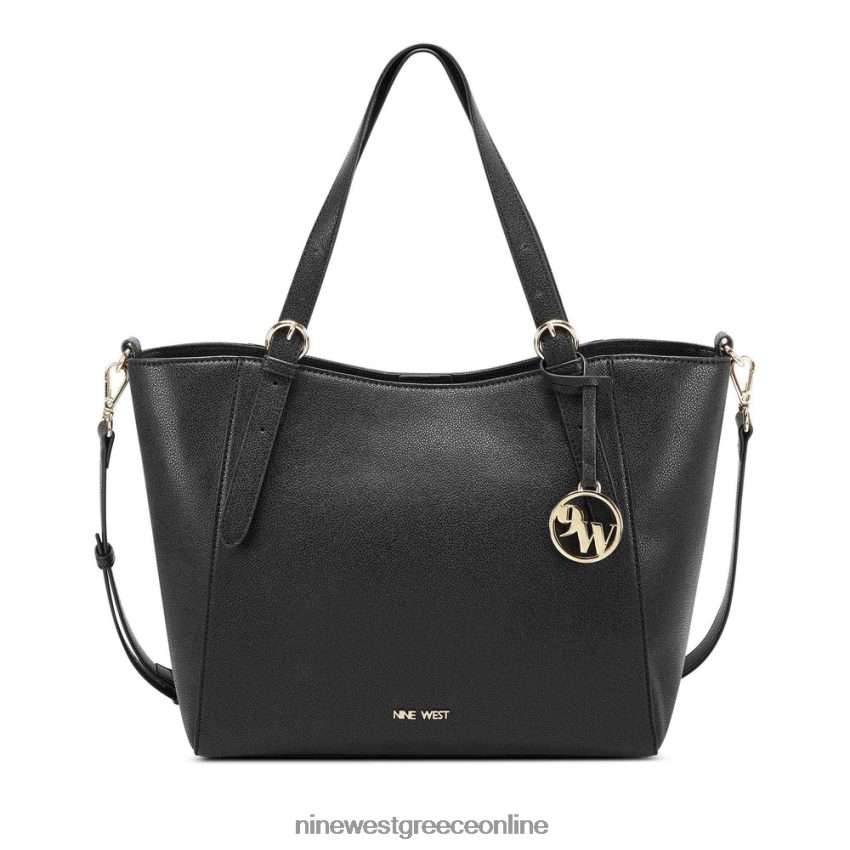 Nine West Kylee medium trap tote μαύρος 48BFPH2694