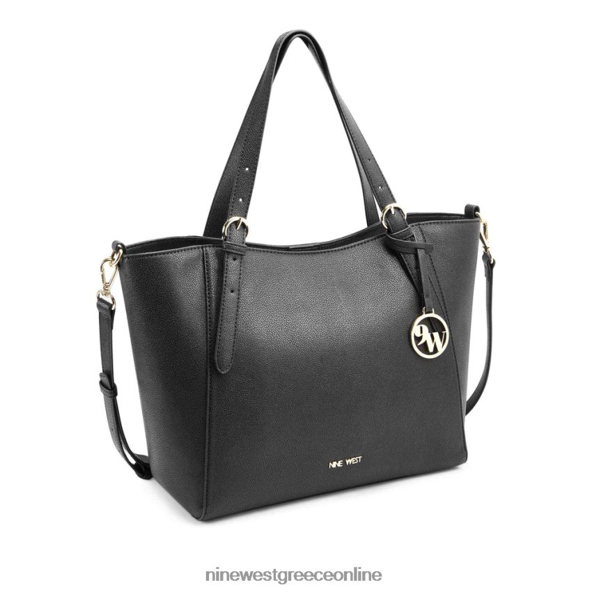 Nine West Kylee medium trap tote μαύρος 48BFPH2694