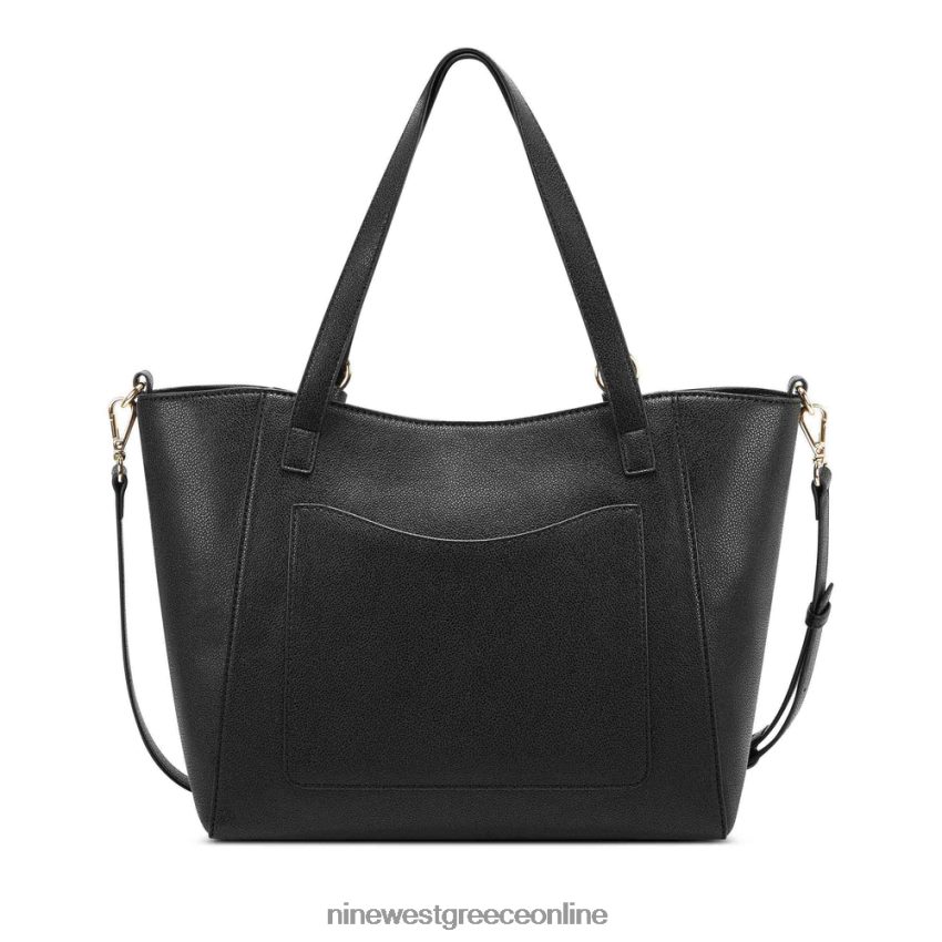 Nine West Kylee medium trap tote μαύρος 48BFPH2694