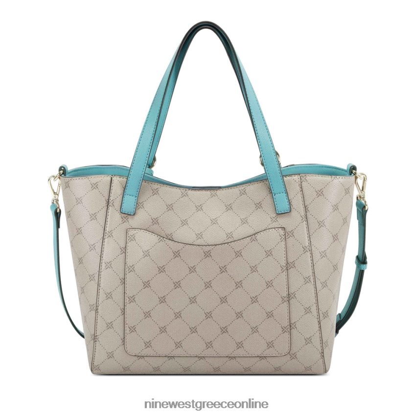 Nine West Kylee medium trap tote φουντουκιά logo/verdigris 48BFPH2703