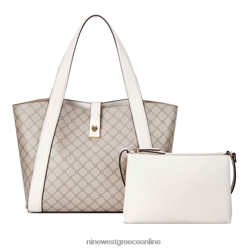 Nine West περισσότερο 2 σε 1 tote μπεζ λογότυπο/γάλα 48BFPH2525 - Κάντε κλικ στην εικόνα για κλείσιμο