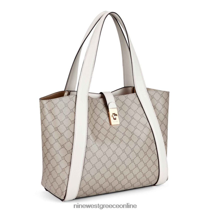 Nine West περισσότερο 2 σε 1 tote μπεζ λογότυπο/γάλα 48BFPH2525