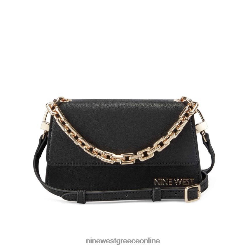 Nine West anais μίνι χιαστί πτερύγιο μαύρος 48BFPH2413