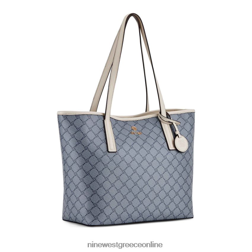 Nine West delaine 2 σε 1 tote λογότυπο/γάλα chambray 48BFPH2454