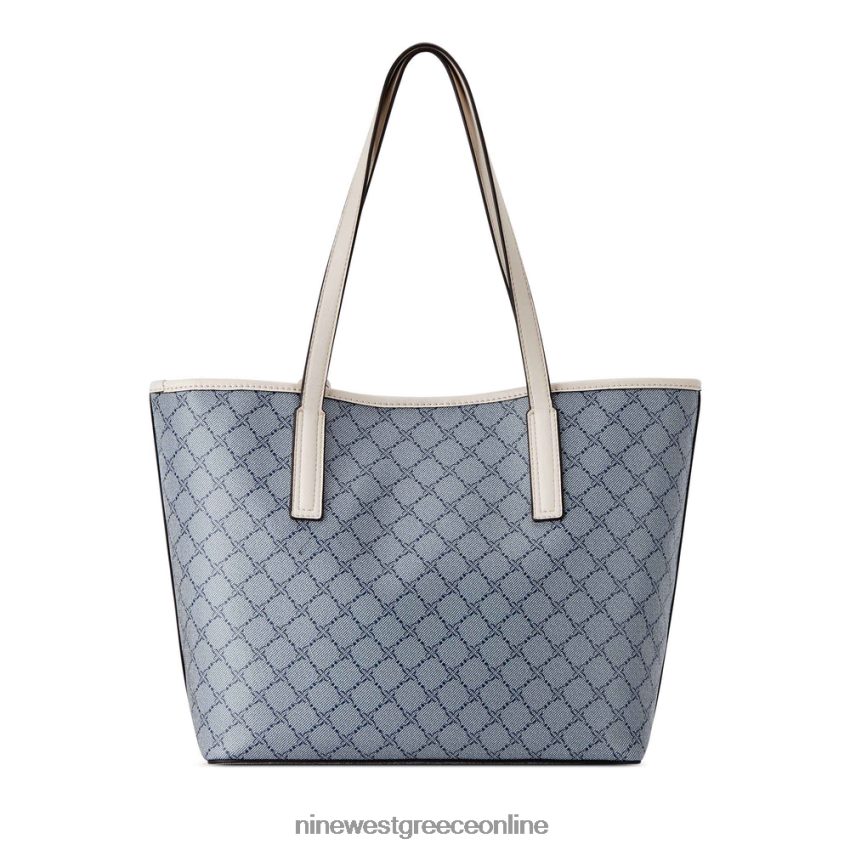 Nine West delaine 2 σε 1 tote λογότυπο/γάλα chambray 48BFPH2454